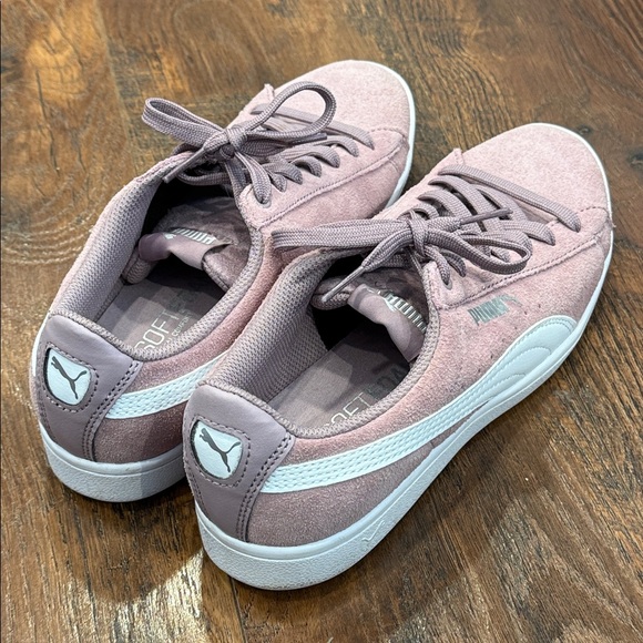 Puma Women's Mauve Suede Sneakers - Picture 2 of 7